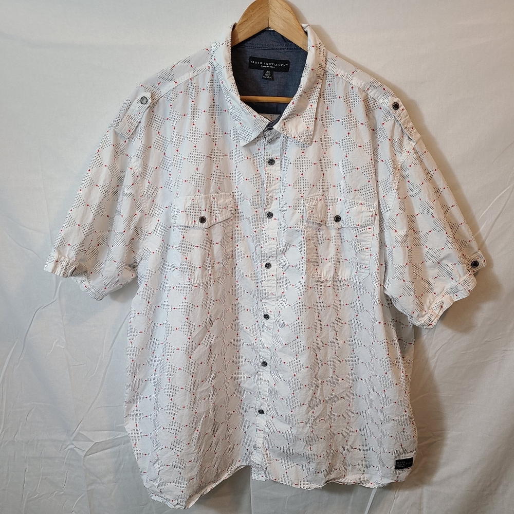 Truth Substance Men Short Sleeve Button Down Shirt